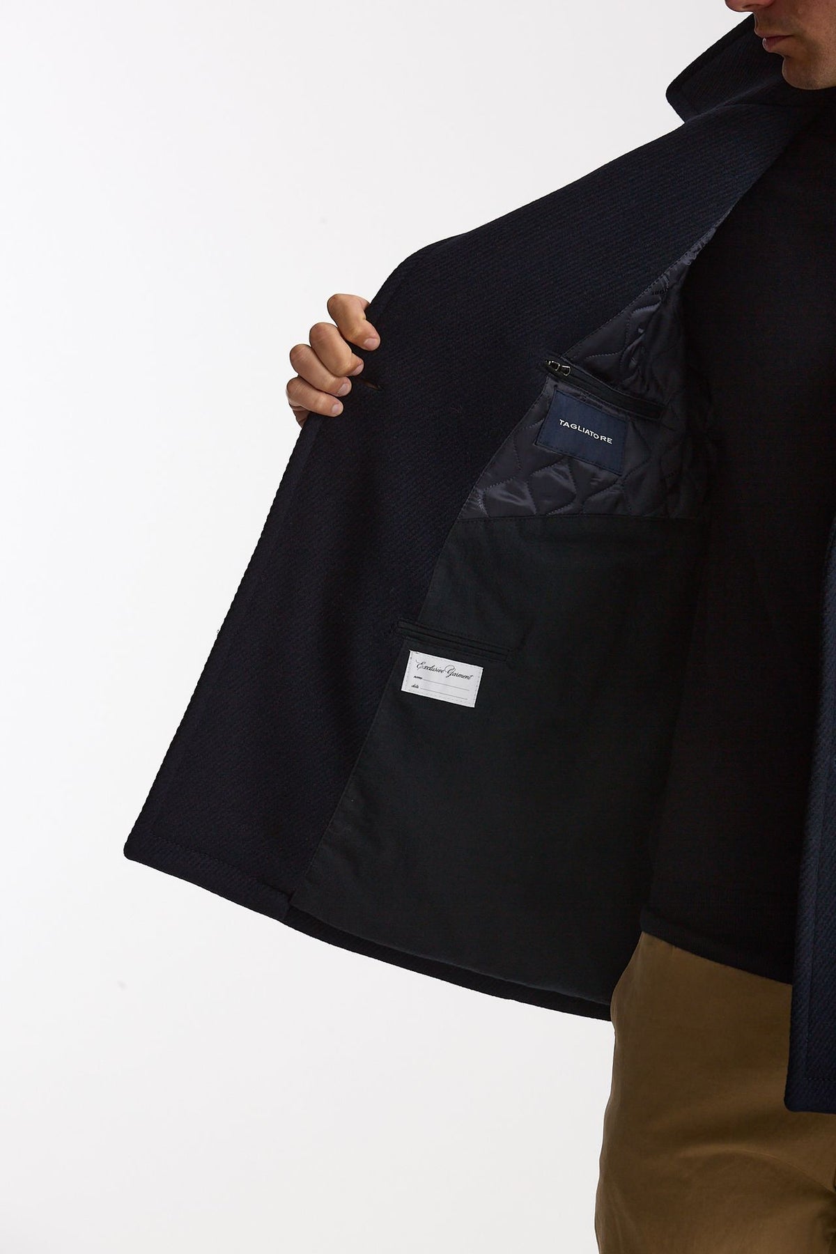 Peacoat in lana blu uomo Tagliatore - 9