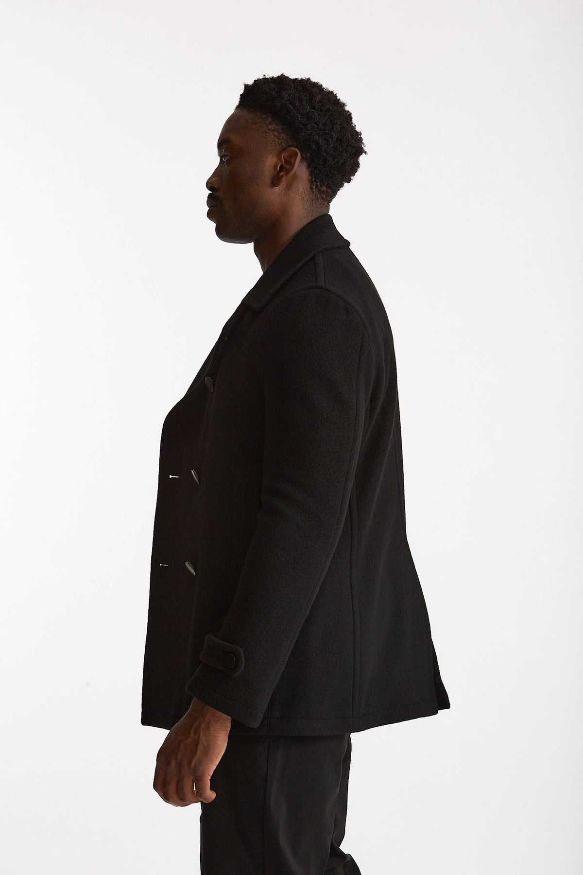 Peacoat in lana nero uomo Tagliatore - 2