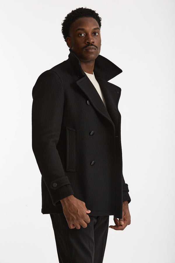 Peacoat in lana nero uomo Tagliatore