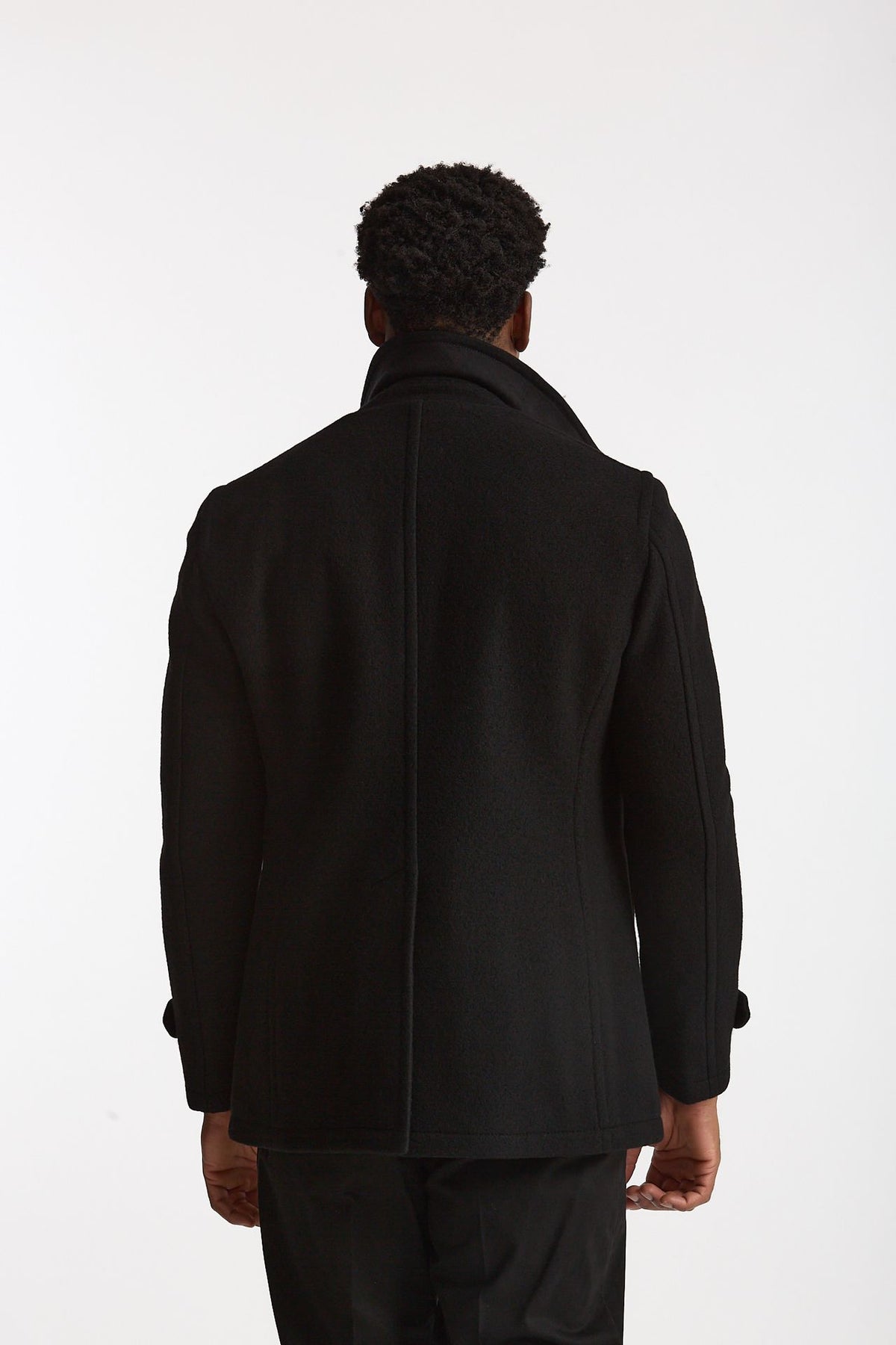 Peacoat in lana nero uomo Tagliatore - 4