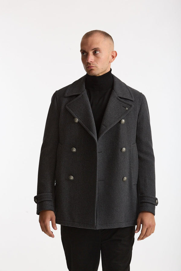 Peacoat in lana grigio uomo Tagliatore