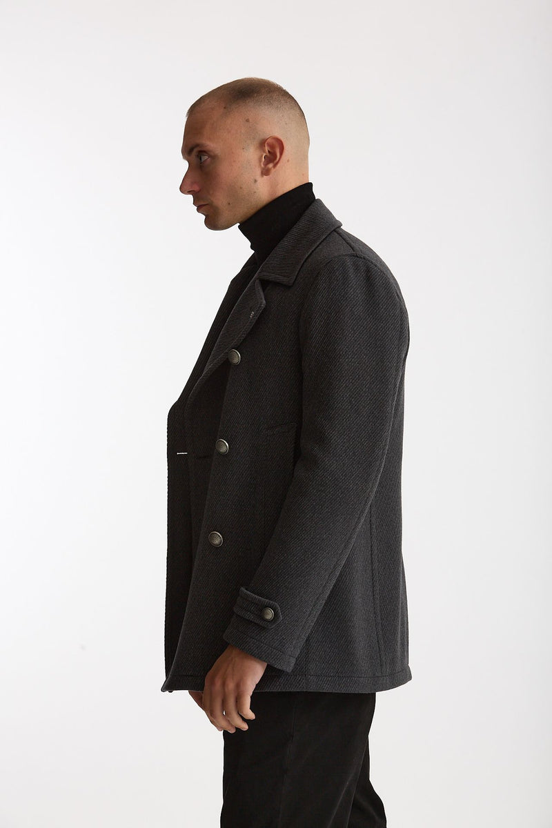 Peacoat in lana grigio uomo Tagliatore - 1
