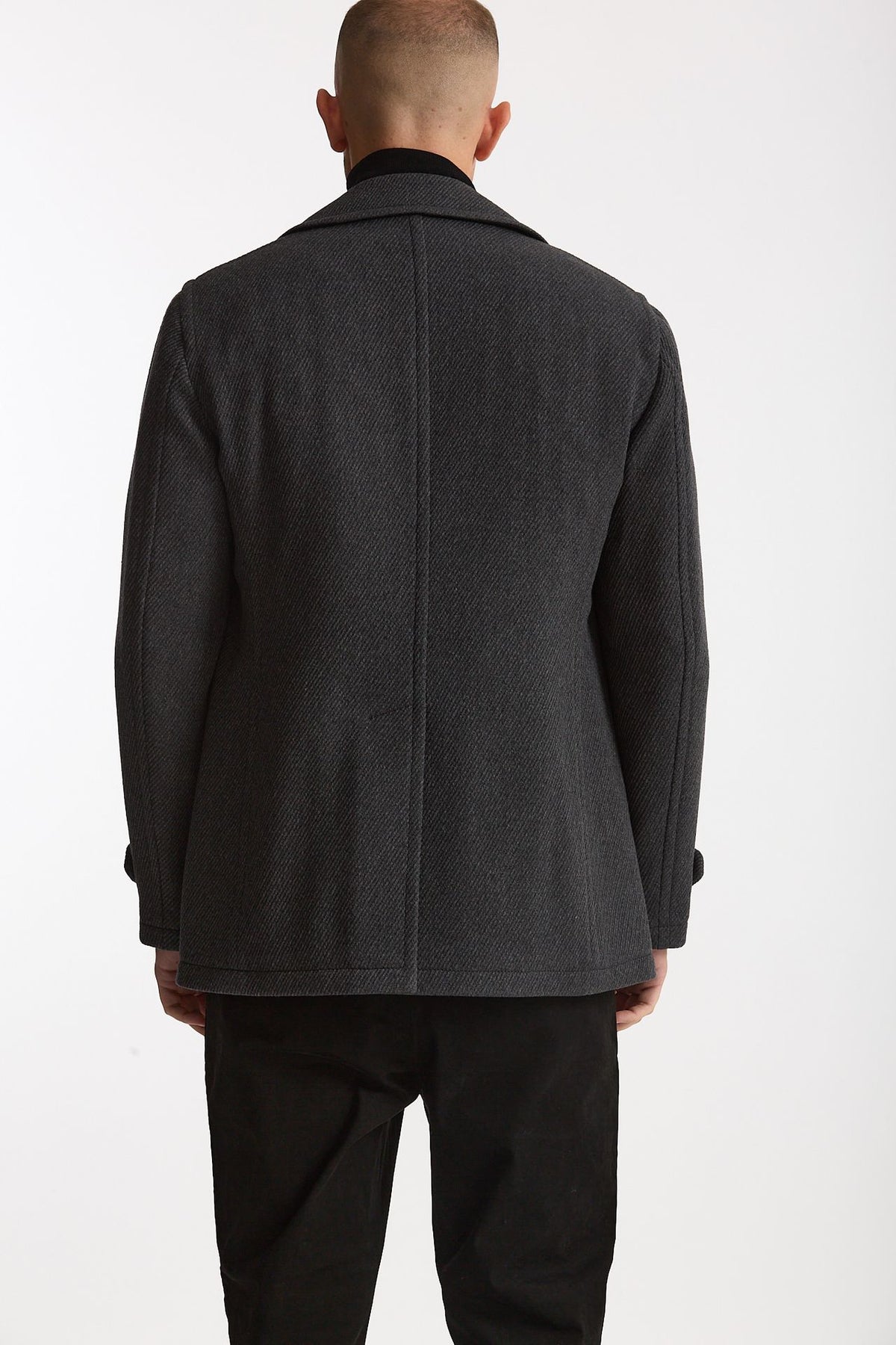 Peacoat in lana grigio uomo Tagliatore - 3