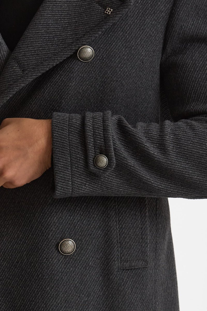 Peacoat in lana grigio uomo Tagliatore - 5