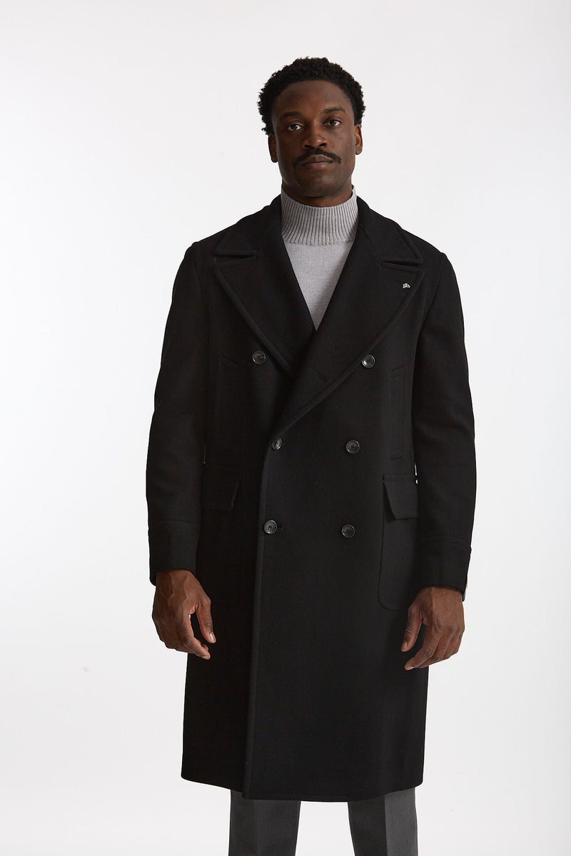 Cappotto PINO LERARIO doppiopetto nero uomo Tagliatore - 5
