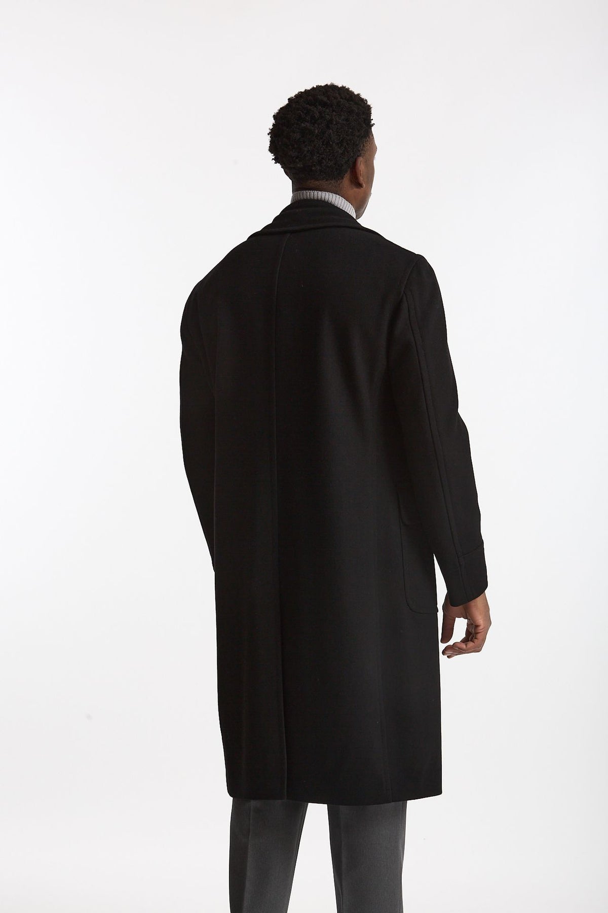 Cappotto PINO LERARIO doppiopetto nero uomo Tagliatore - 3