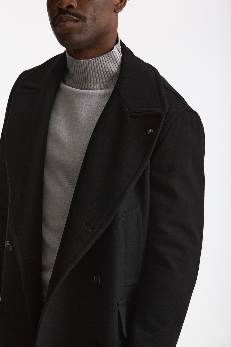 Cappotto PINO LERARIO doppiopetto nero uomo Tagliatore - 7