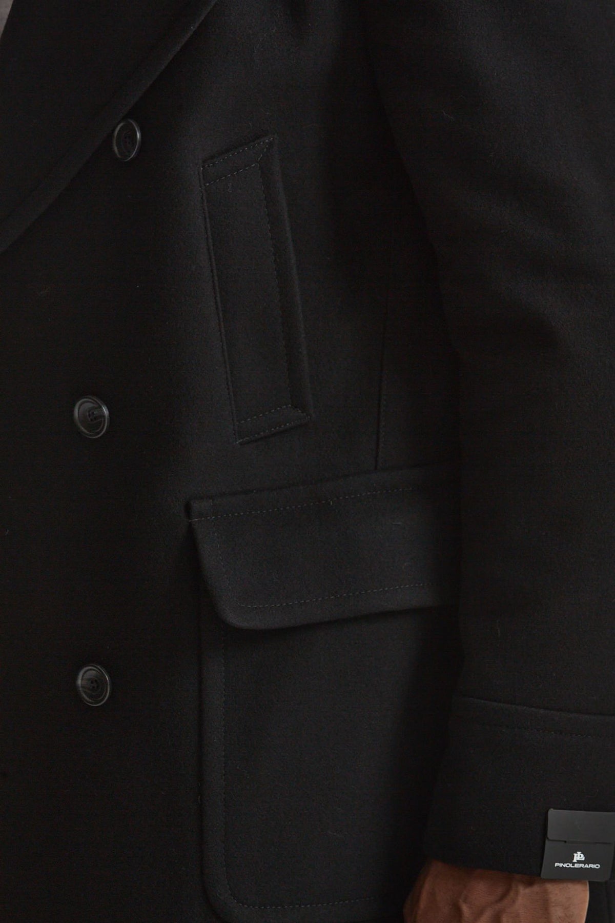 Cappotto PINO LERARIO doppiopetto nero uomo Tagliatore - 8