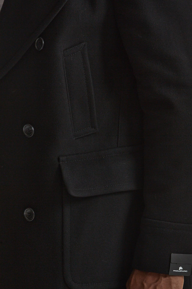Cappotto PINO LERARIO doppiopetto nero uomo Tagliatore - 8