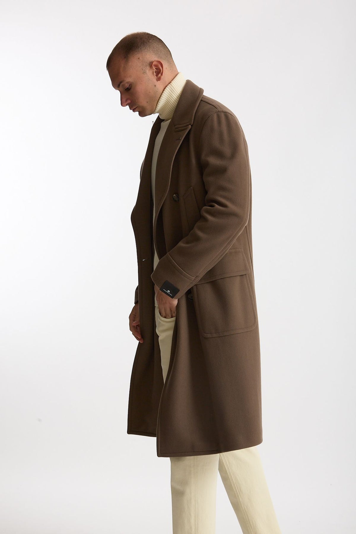 Cappotto PINO LERARIO doppiopetto cammello uomo Tagliatore - 1