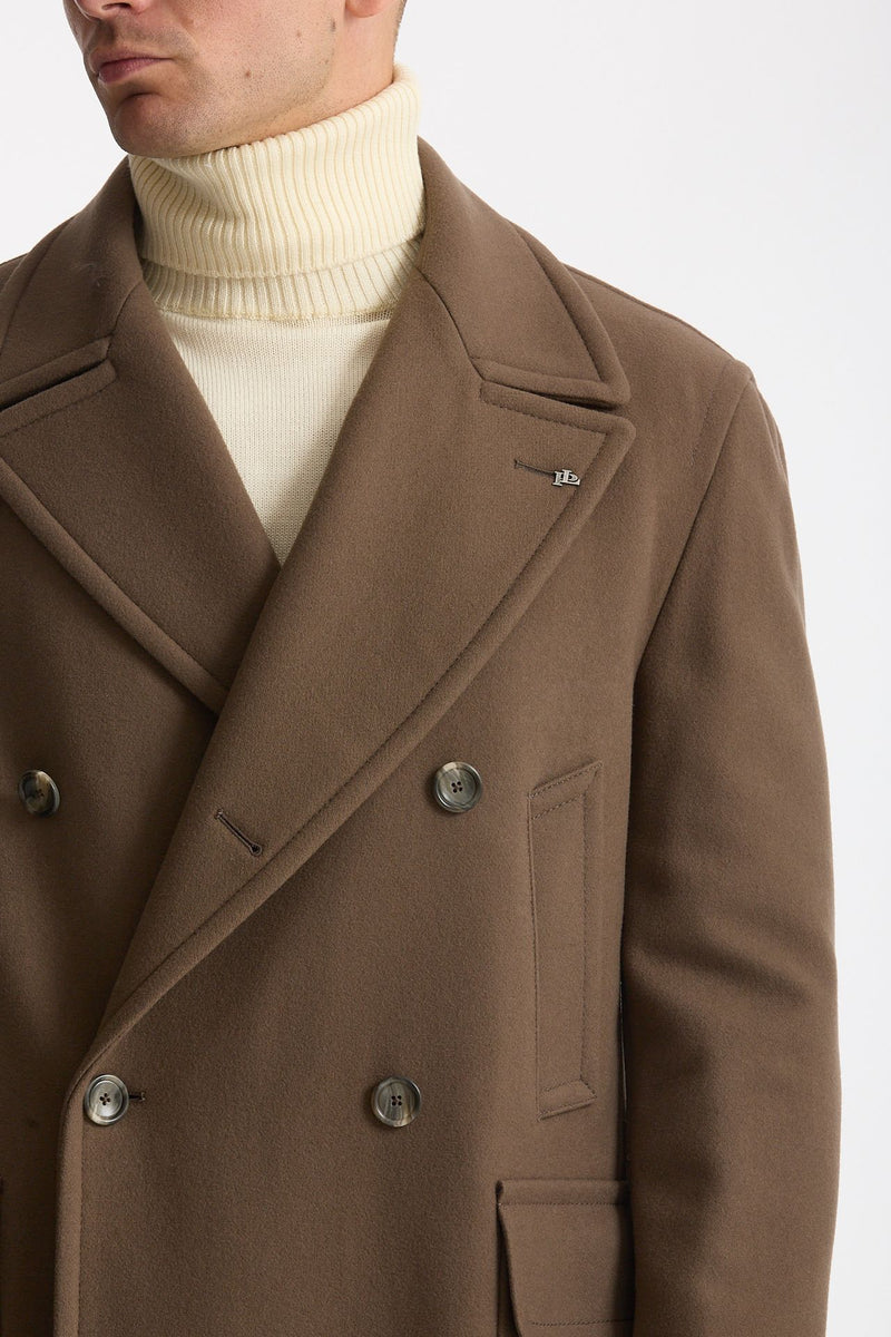 Cappotto PINO LERARIO doppiopetto cammello uomo Tagliatore - 6
