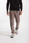 Pantalone in velluto lavato stretch grigio uomo White sand - 1