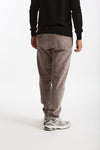 Pantalone in velluto lavato stretch grigio uomo White sand - 3