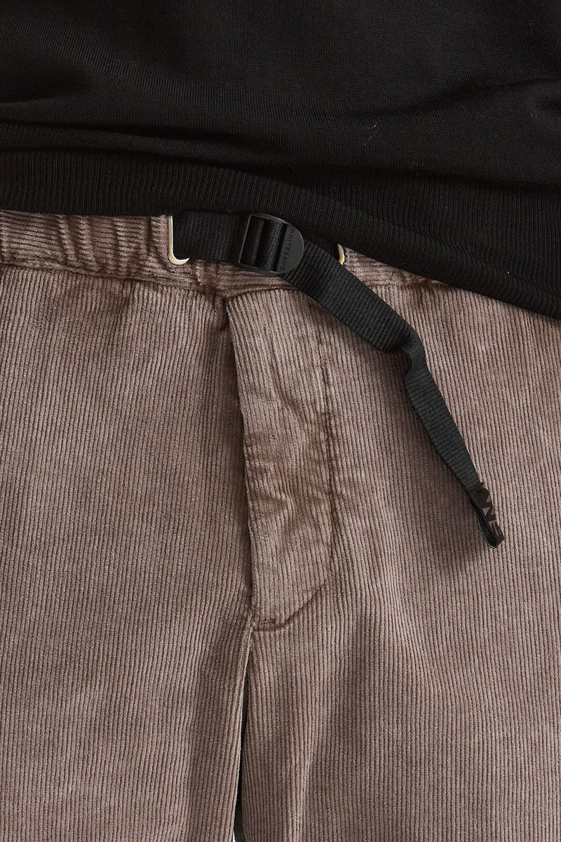 Pantalone in velluto lavato stretch grigio uomo White sand - 6