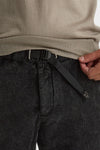 Pantalone in velluto lavato stretch nero uomo White sand - 7