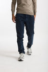 Pantalone in velluto lavato stretch blu uomo White sand - 1