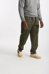 Pantalone Cotone fermo verde militare uomo White sand - 4