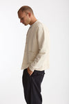 Felpa cardigan in cotone panna uomo Woc - 1