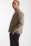 Felpa cardigan in cotone tortora uomo Woc - 2