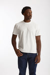 T-shirt girocollo in cotone bianco uomo Woc - 1