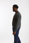 Felpa girocollo in cotone lavato grigio uomo Woc - 3