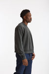 Felpa girocollo in cotone lavato grigio uomo Woc - 1