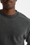 Felpa girocollo in cotone lavato grigio uomo Woc - 5