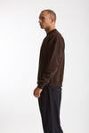 Felpa girocollo in cotone marrone uomo Woc - 2