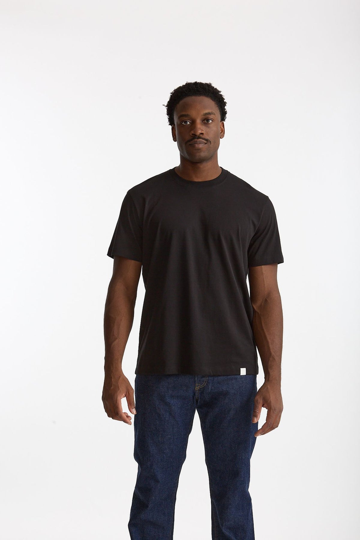 T-shirt girocollo in cotone nero uomo Woc - 2