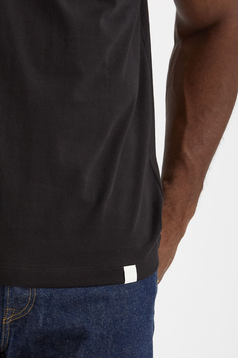 T-shirt girocollo in cotone nero uomo Woc - 5
