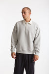 Felpa polo in cotone grigio uomo Woc - 1