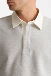Felpa polo in cotone grigio uomo Woc - 5
