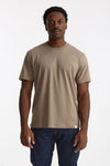 T-shirt girocollo in cotone tortora uomo Woc - 1