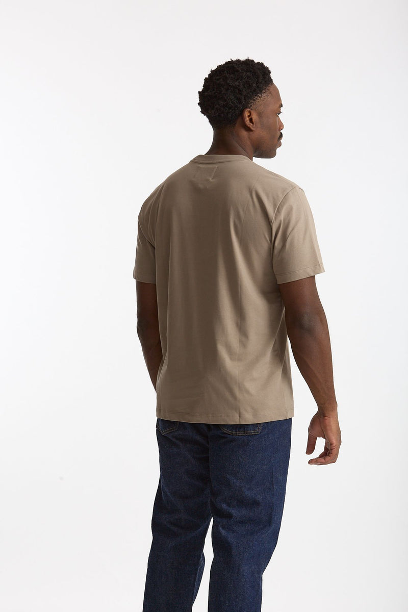 T-shirt girocollo in cotone tortora uomo Woc - 3