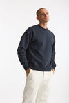 Felpa girocollo in cotone blu uomo Woc - 4