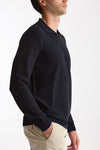 Maglia polo in lana blu uomo Zanone - 4