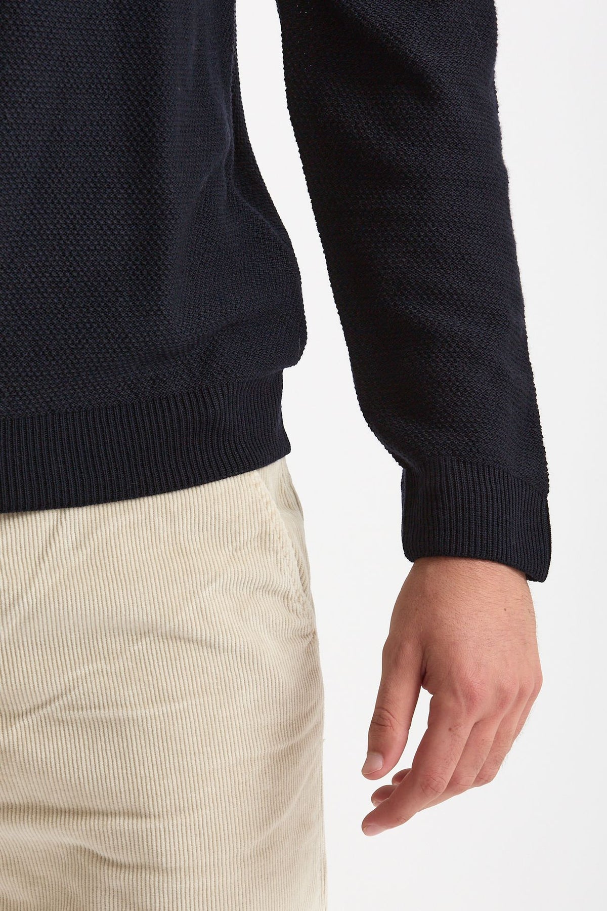 Maglia polo in lana blu uomo Zanone - 6