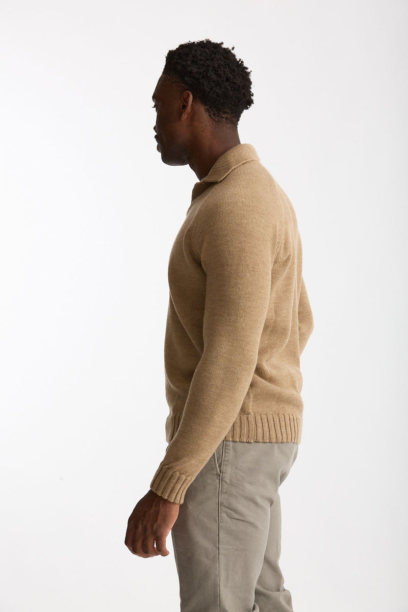 Maglia polo in lana cammello uomo Zanone - 2