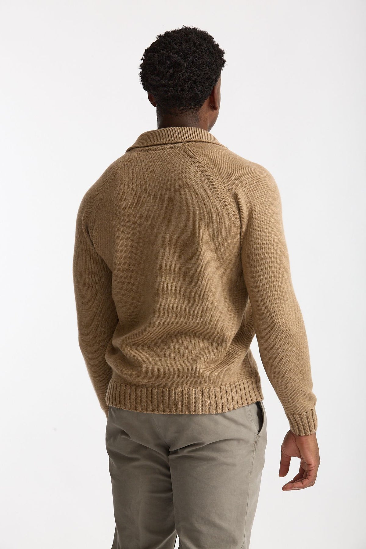 Maglia polo in lana cammello uomo Zanone - 3