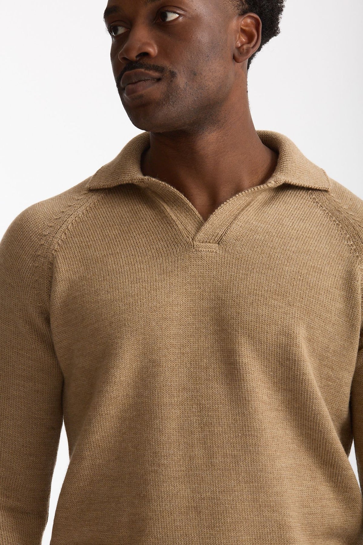 Maglia polo in lana cammello uomo Zanone - 5