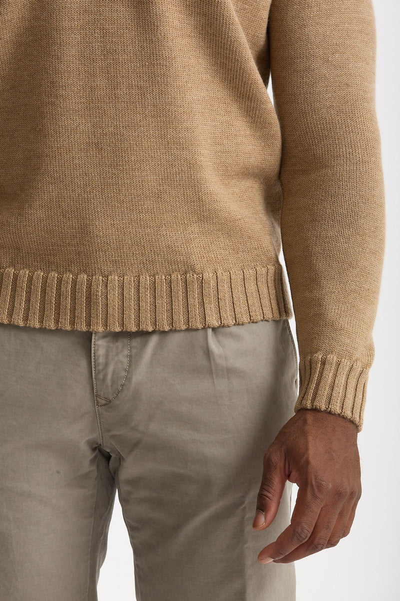 Maglia polo in lana cammello uomo Zanone - 6