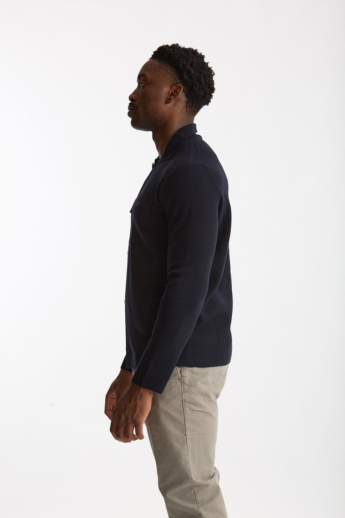 Cardigan in lana blu uomo Zanone - 3