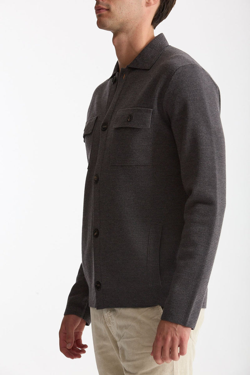 Cardigan in lana grigio uomo Zanone - 2
