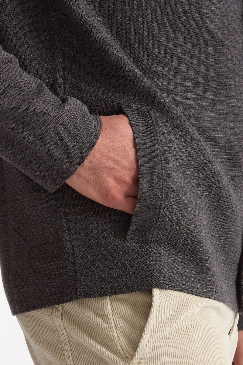 Cardigan in lana grigio uomo Zanone - 5