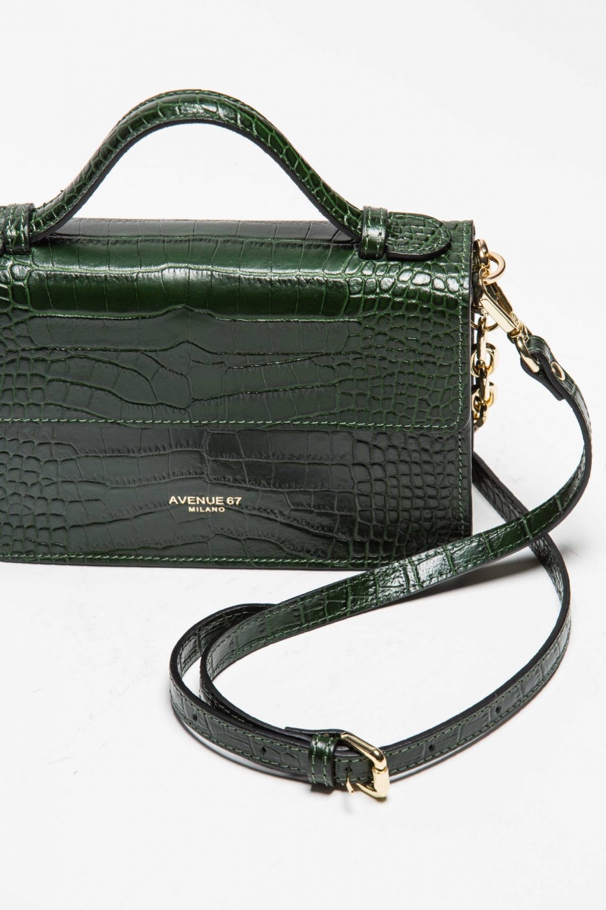 EMILY green leather bag