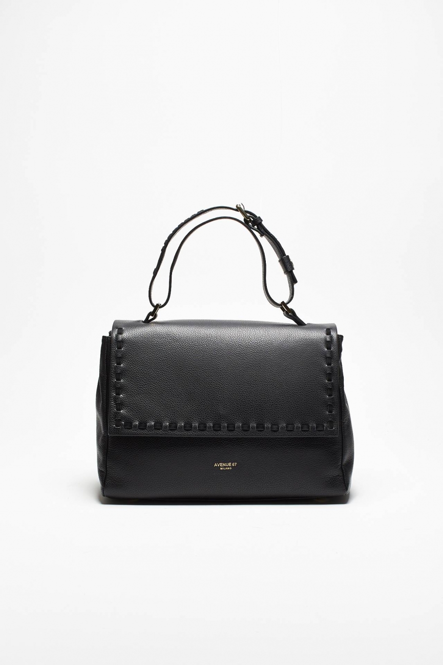 Borsa ELETTRA in pelle nero