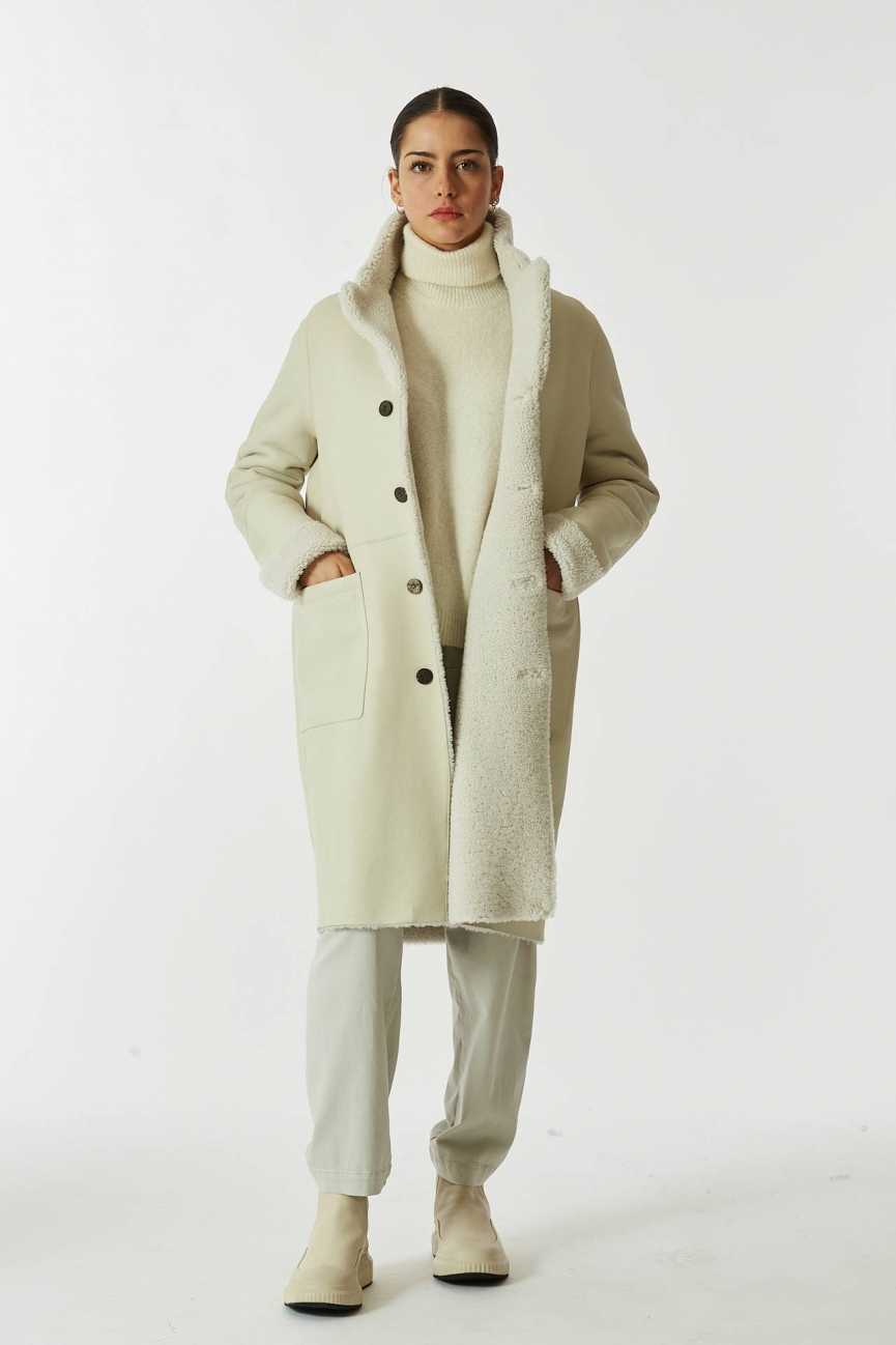 Montone reversibile bianco