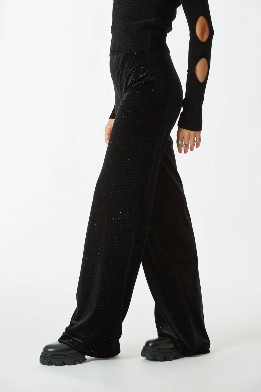 Pantalone palazzo PORTOBELLO nero 