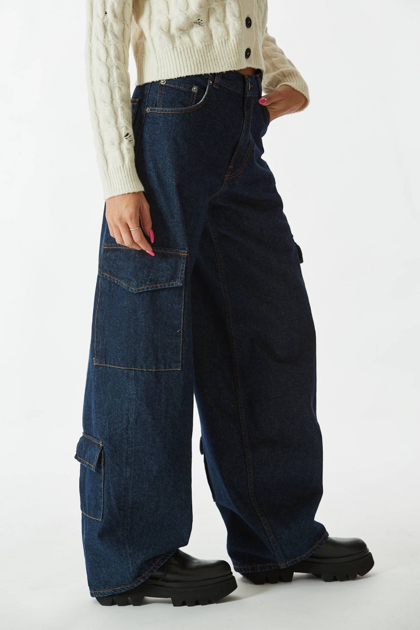 Jeans wide leg BATHANY CARGO