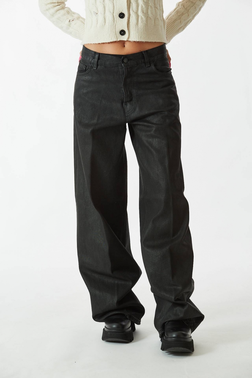 Jeans wide leg BATHANY nero